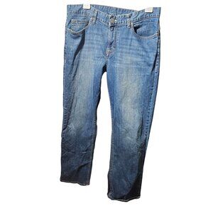 Calvin Klein Mens W34 L30 Straight Leg Blue Denim Jeans
